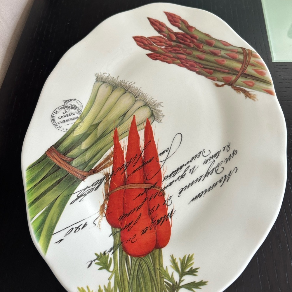 Vegetable Print Decorative Plate